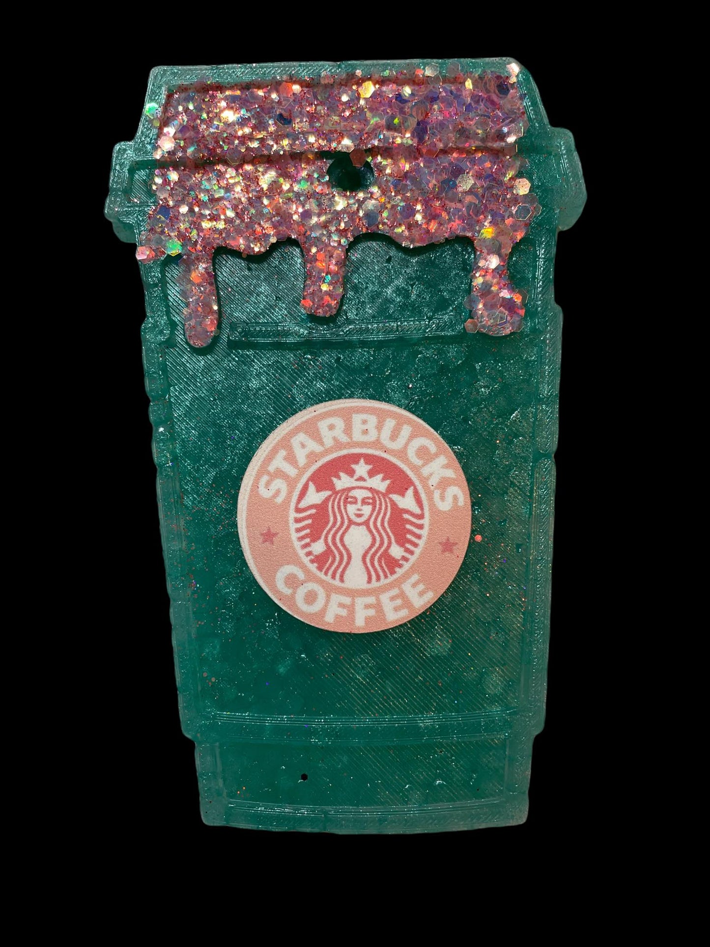 Mint and Pink Drip Cup
