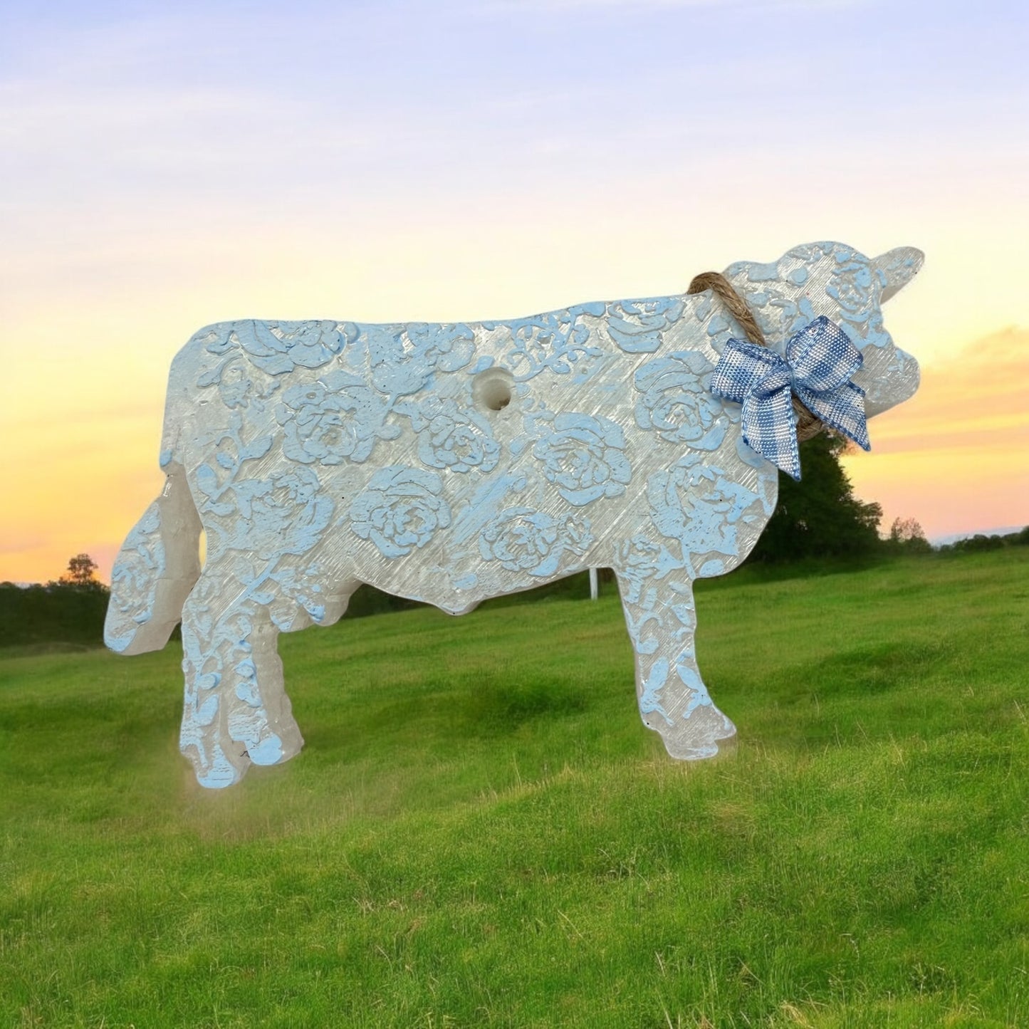Farmhouse Floral Cow