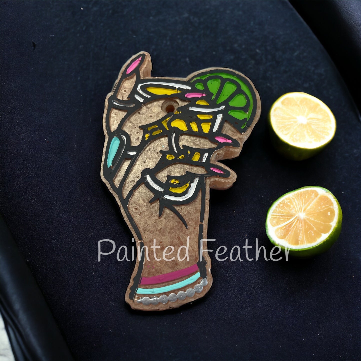 Hand with shot glass