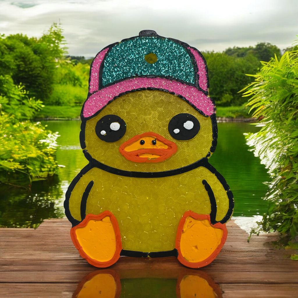 Duck with Trucker hat