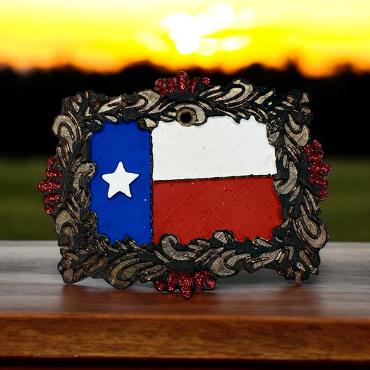 Tooled Texas Flag