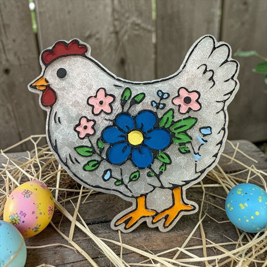 Floral chicken