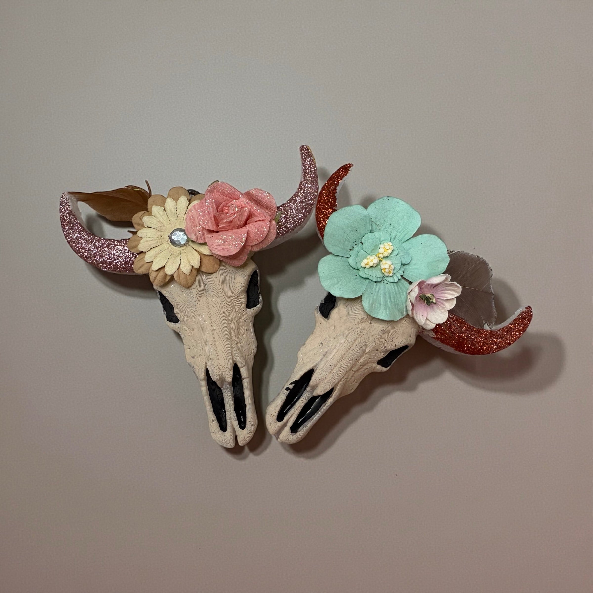 Floral bull skull