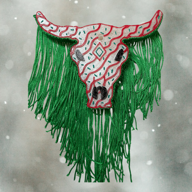 Christmas Fringed Skull