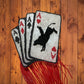 Bull rider cards with fringe